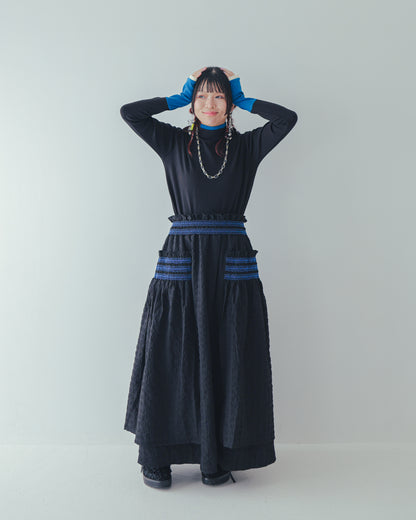 配色フィンガーハイネックtee  ladies   [352-1403-2]