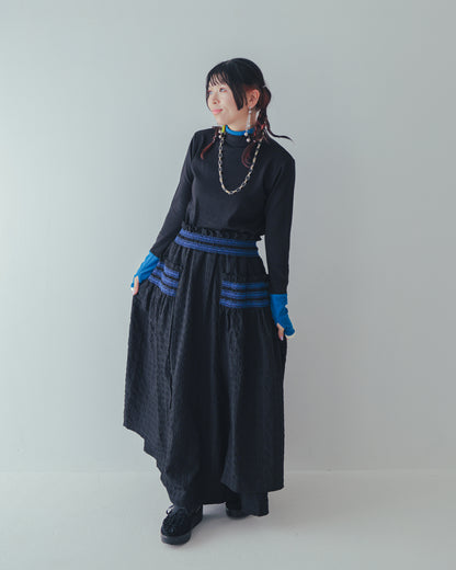 配色フィンガーハイネックtee  ladies   [352-1403-2]