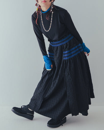 配色フィンガーハイネックtee  ladies   [352-1403-2]