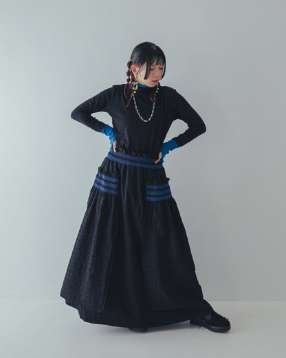 配色フィンガーハイネックtee  ladies   [352-1403-2]