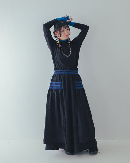 配色フィンガーハイネックtee  ladies   [352-1403-2]