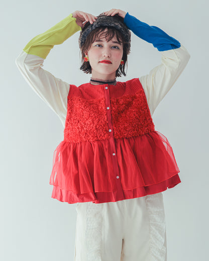 フリンジフリルワイドパンツ ladies   [352-0902-2]
