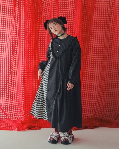 2ピースブロックチェックワンピース ladies  [352-0103-2]