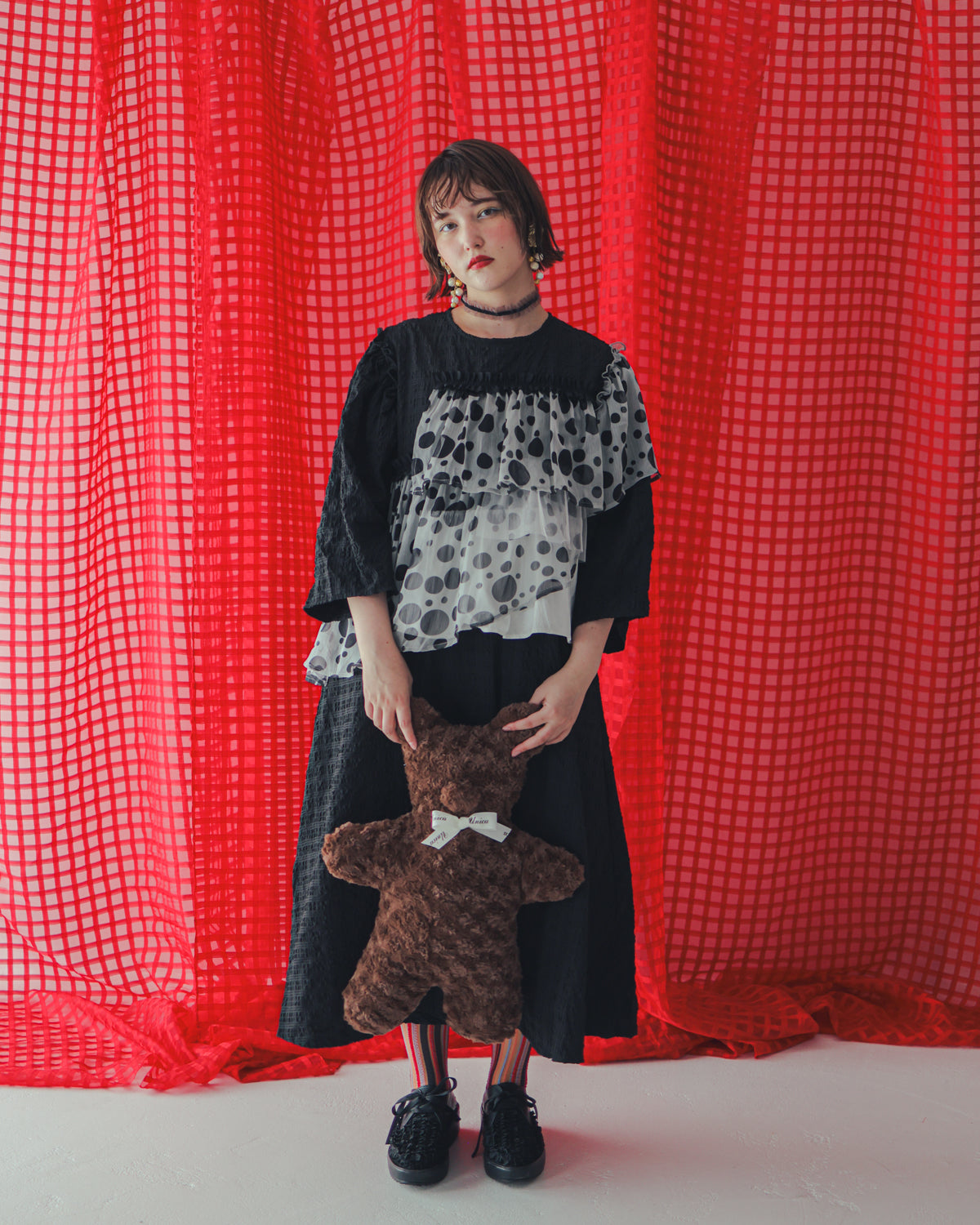 シャワードットレイヤードワンピース  ladies [352-0105-2]