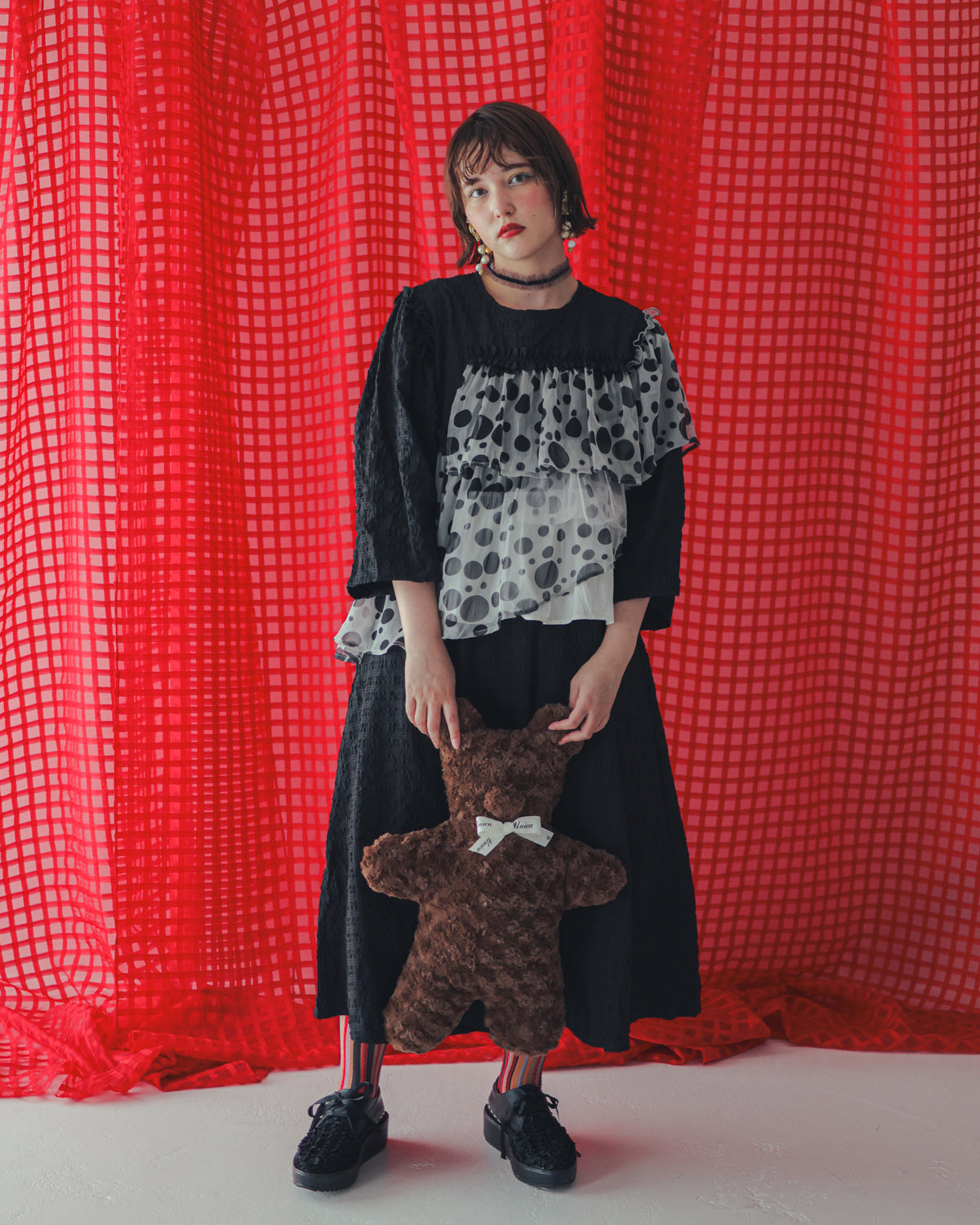 シャワードットレイヤードワンピース  ladies [352-0105-2]