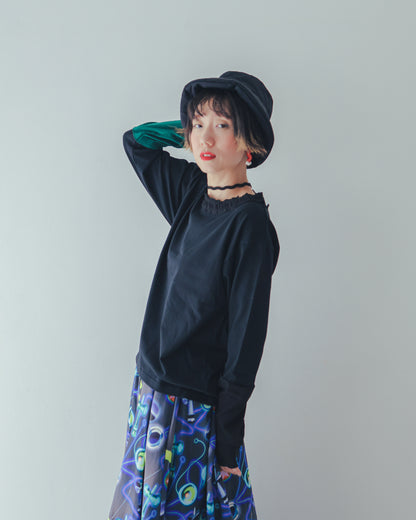 カラフルスリーブtee  ladies  [352-1404-2]