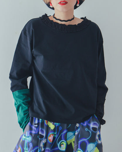 カラフルスリーブtee  ladies  [352-1404-2]