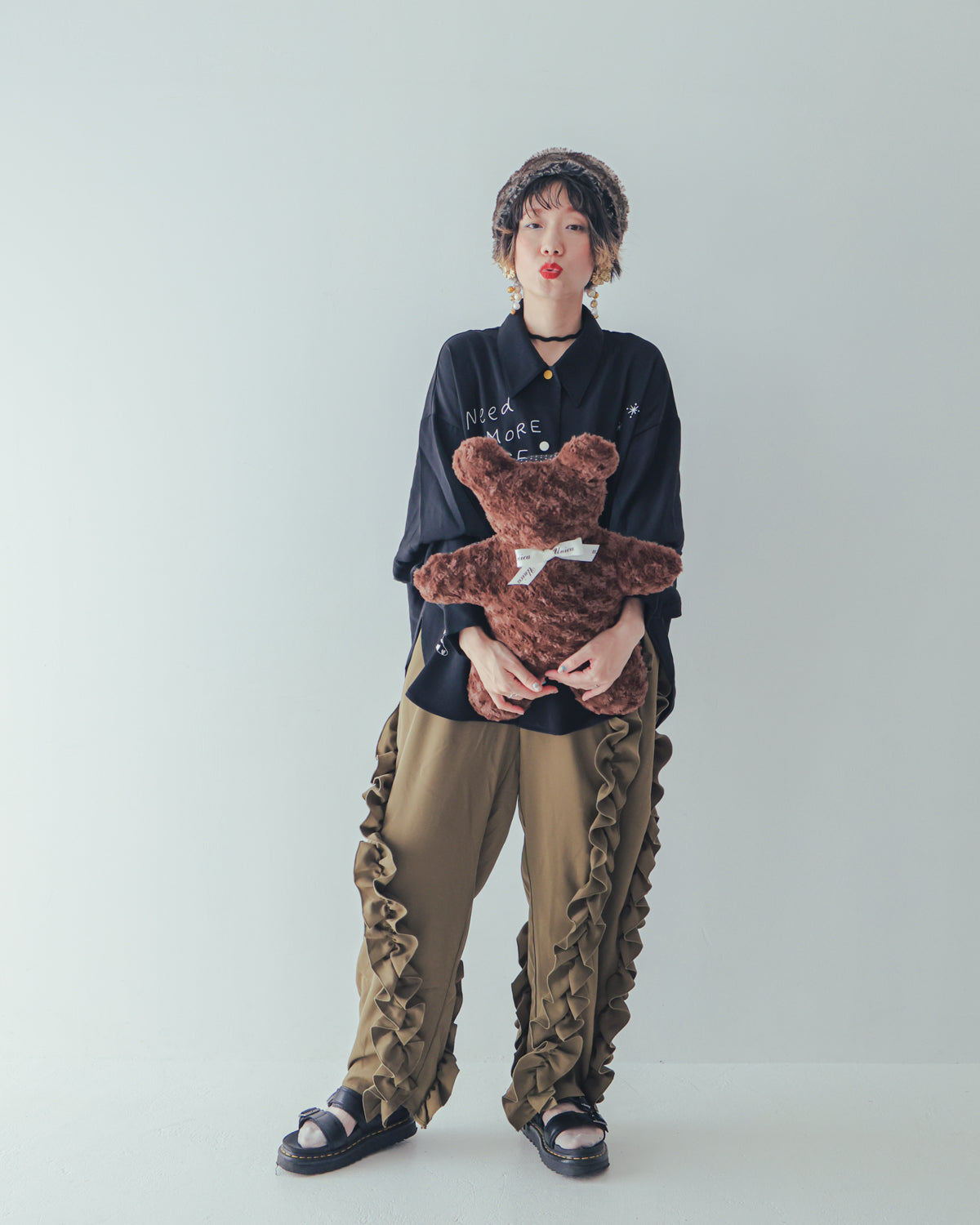 アシメフリルパンツ  ladies   [352-0907-2]