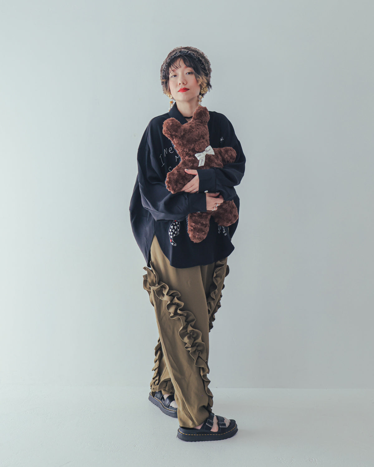 アシメフリルパンツ  ladies   [352-0907-2]