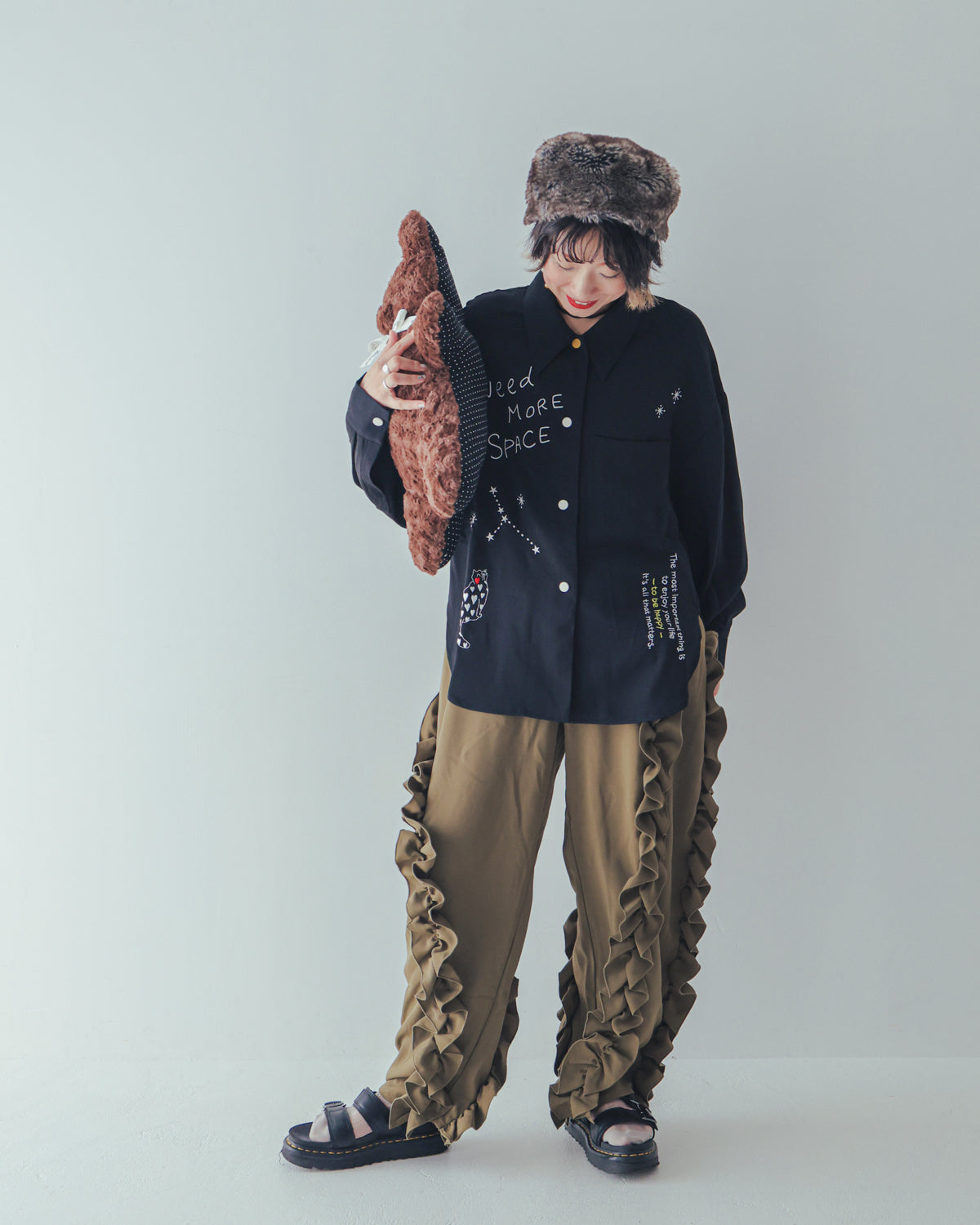 アシメフリルパンツ  ladies   [352-0907-2]