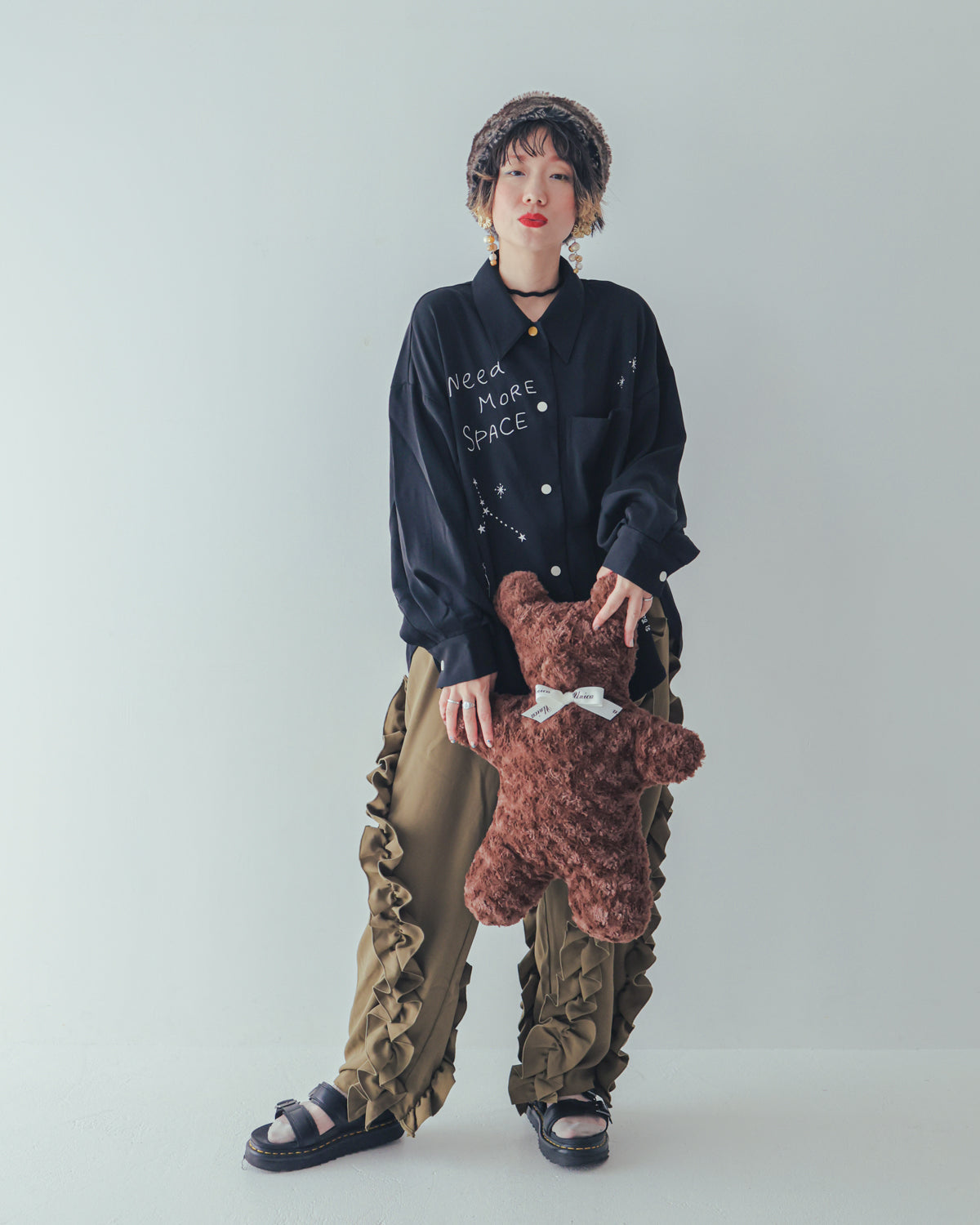 アシメフリルパンツ  ladies   [352-0907-2]