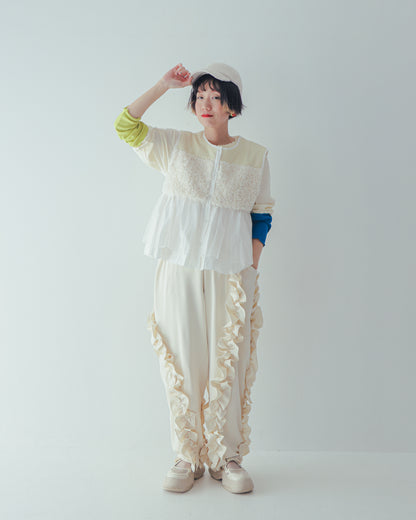 ファーニットフリルベスト ladies    [352-0301-2]