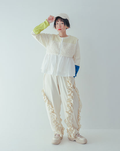 ファーニットフリルベスト ladies    [352-0301-2]