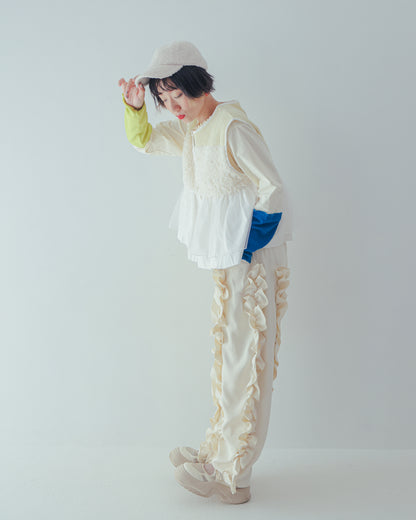 ファーニットフリルベスト ladies    [352-0301-2]