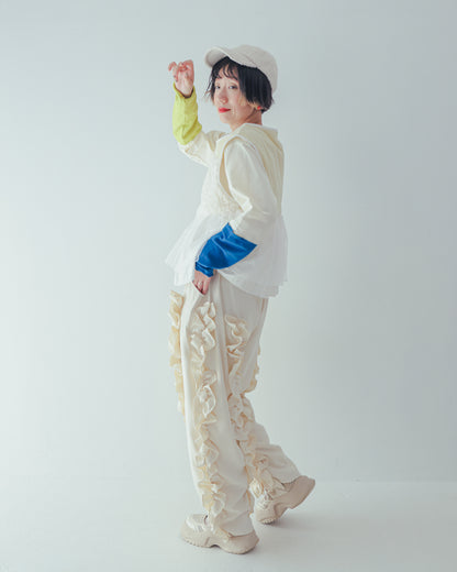 ファーニットフリルベスト ladies    [352-0301-2]