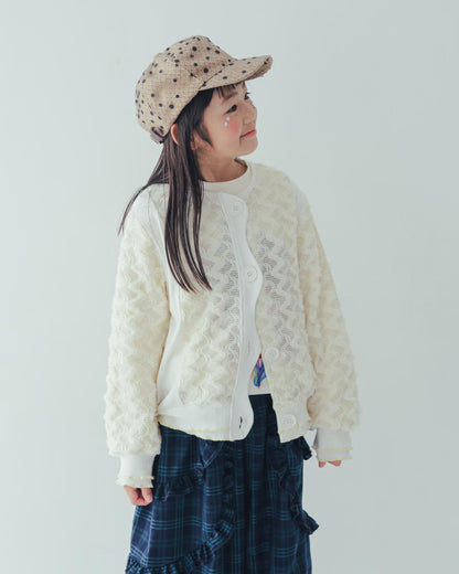 メッシュファーカラフル カーディガン[362-0501-1]
