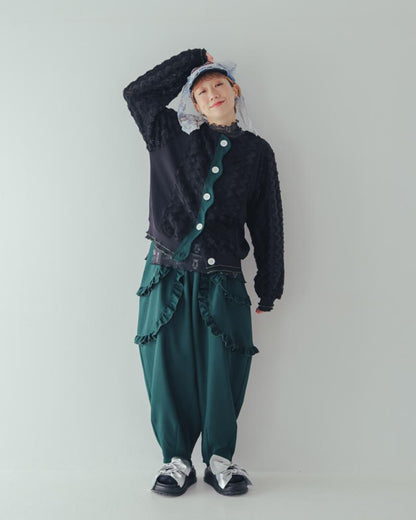 メッシュファーカラフル カーディガン[362-0501-2]