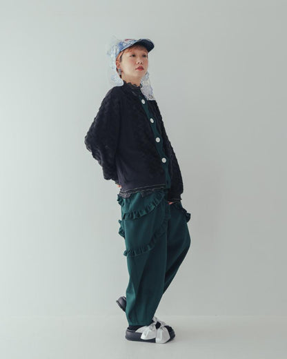 メッシュファーカラフル カーディガン[362-0501-2]