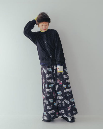 メッシュファーカラフル カーディガン[362-0501-2]