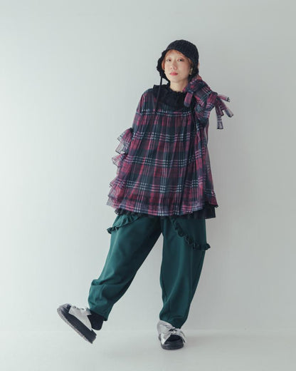 チェックリボントップス[362-0601-2]