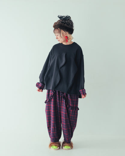 チェックサルエルパンツ[362-0902-2]
