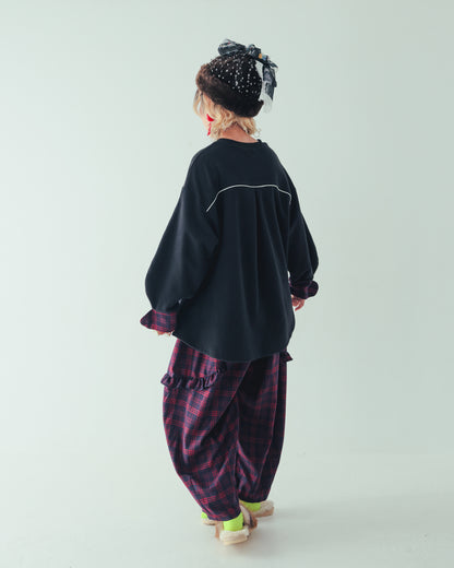 チェックサルエルパンツ[362-0902-2]
