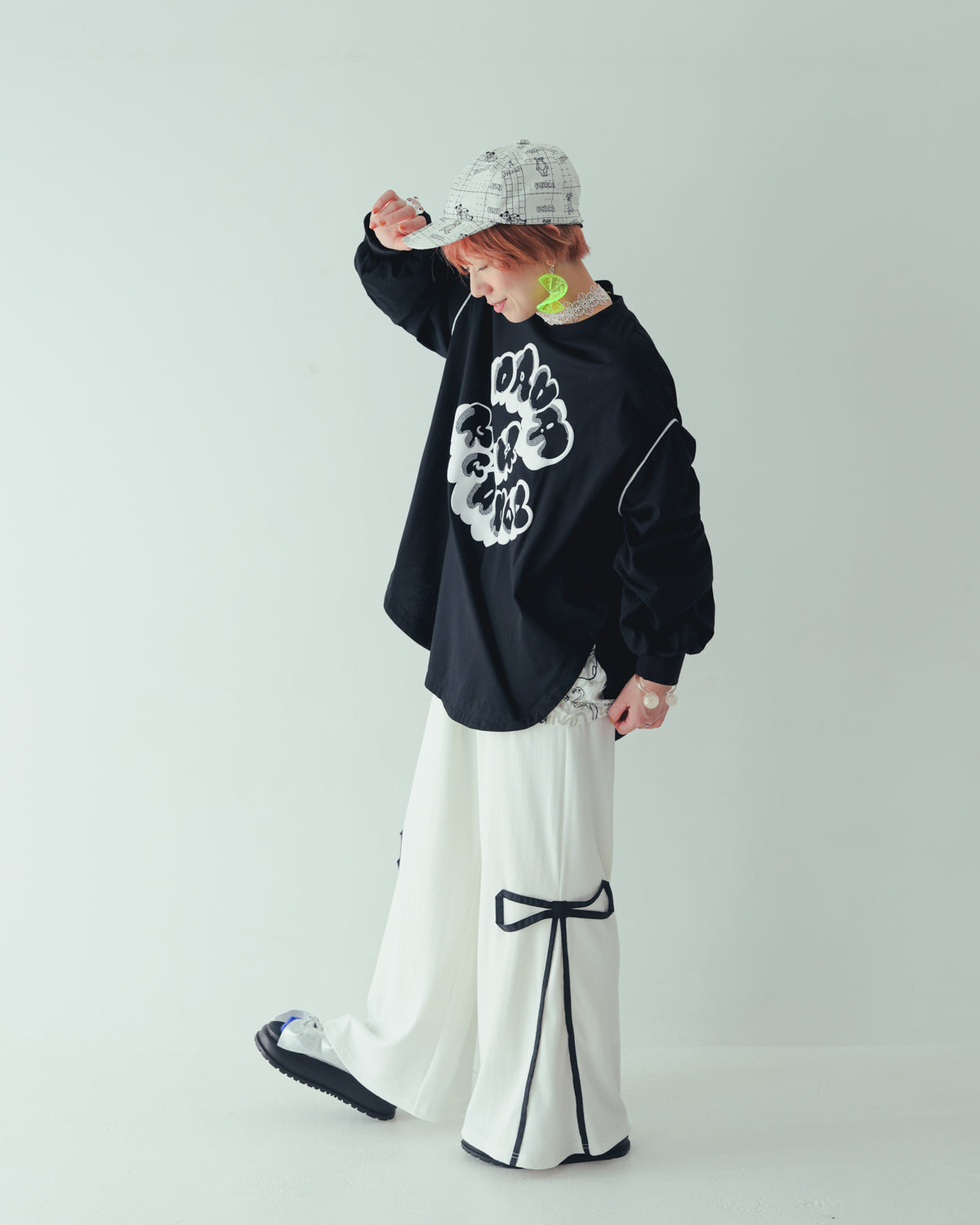 リボンラインリブパンツ[362-0905-2]
