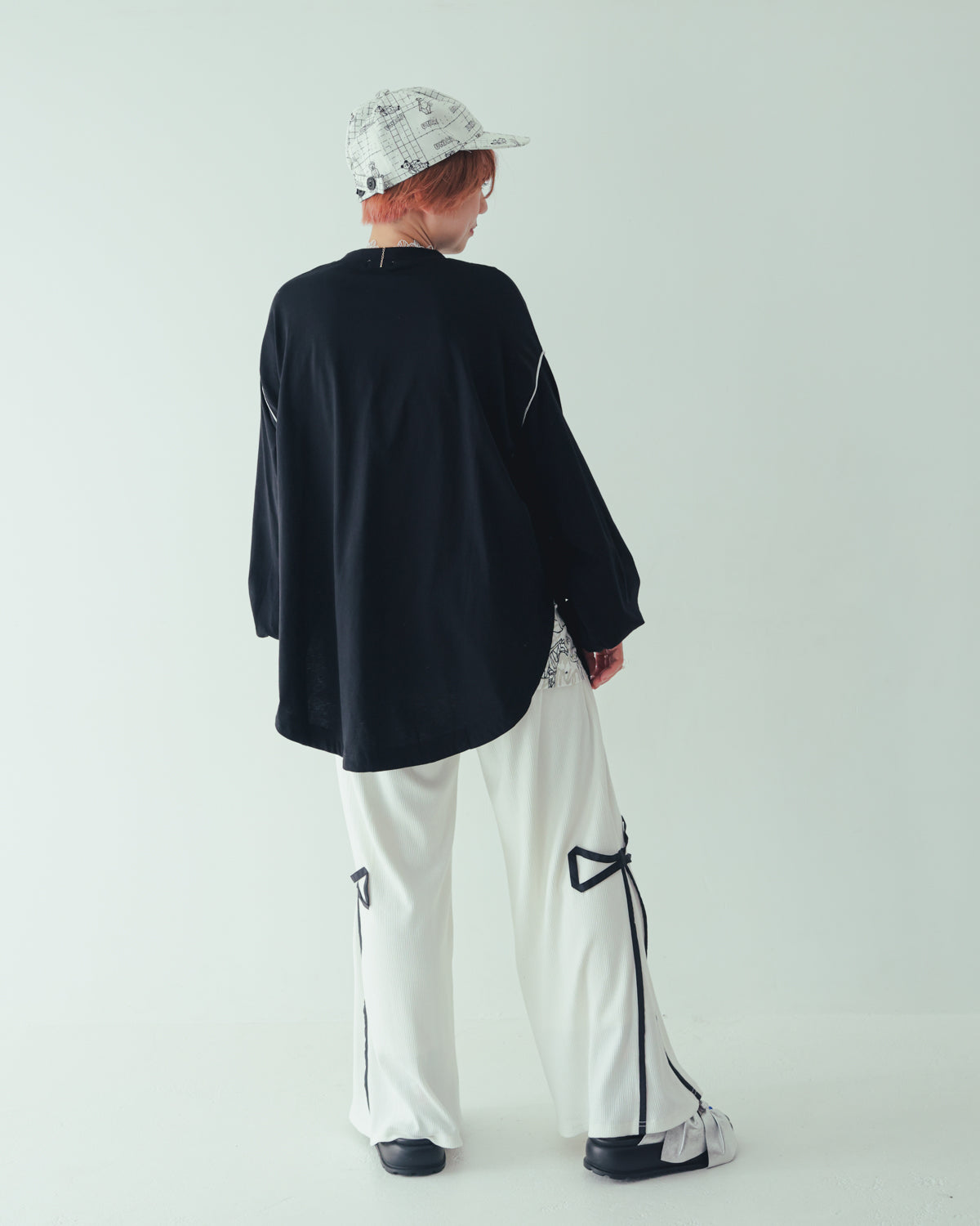 リボンラインリブパンツ[362-0905-2]