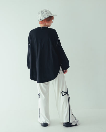 リボンラインリブパンツ[362-0905-2]