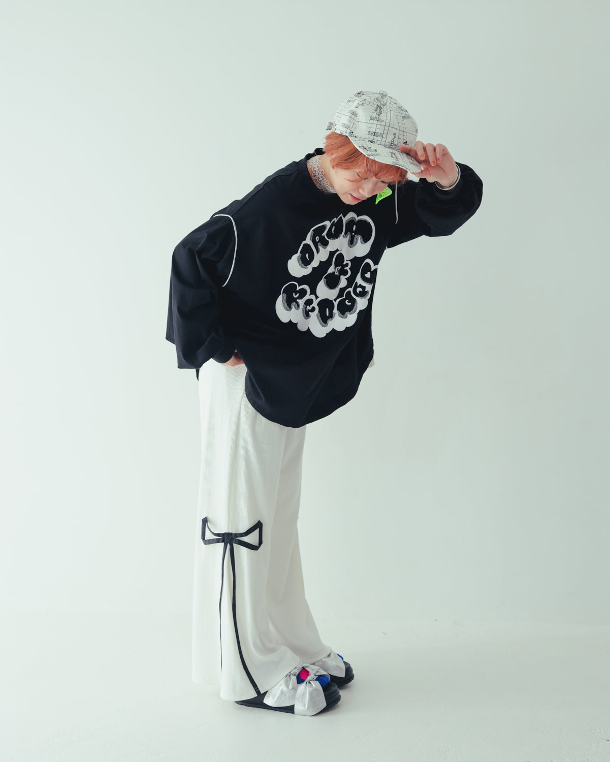 リボンラインリブパンツ[362-0905-2]