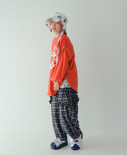 チェックサルエルパンツ[362-0902-2]