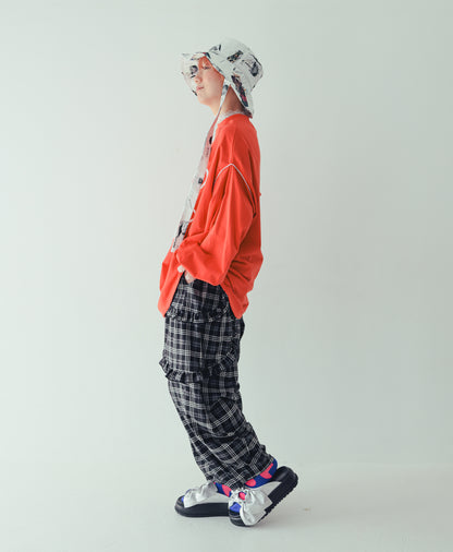 チェックサルエルパンツ[362-0902-2]