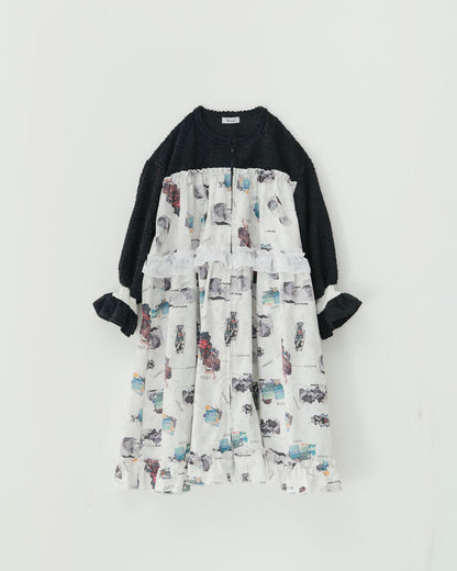 コラージュジャーニーzipワンピース[362-0102-2]