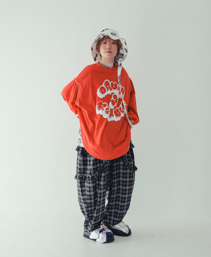 チェックサルエルパンツ[362-0902-2]