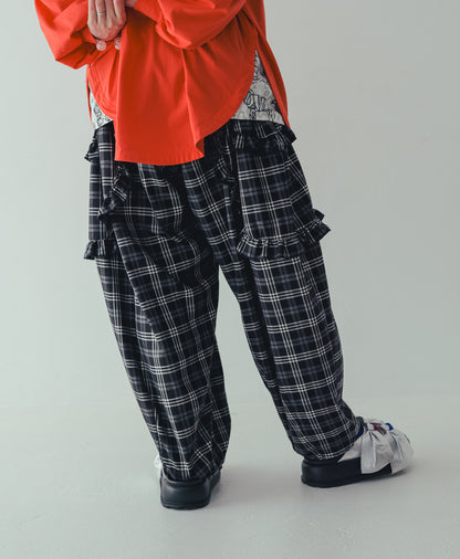 チェックサルエルパンツ[362-0902-2]