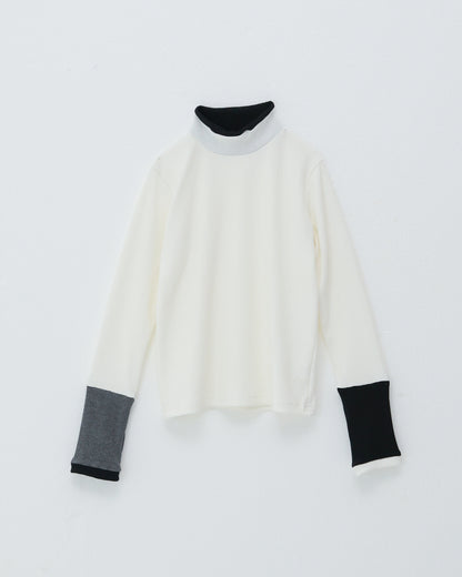 モノトーンフィンガーハイネックtee[362-1407-1]