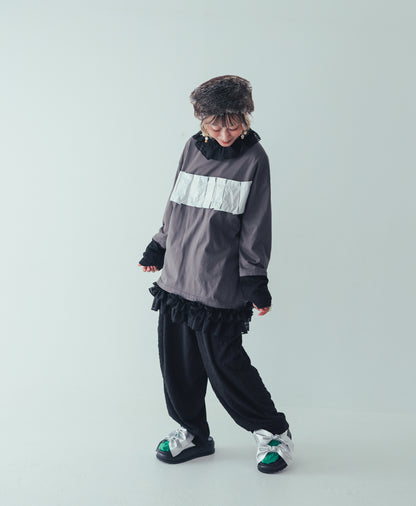 メタリックフォールド tee[362-1411-2]