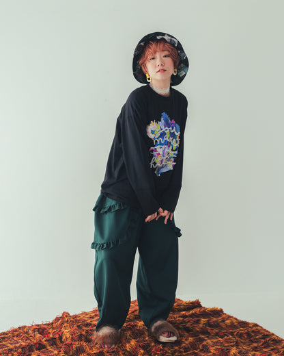 ダブルフリルサルエルパンツ[362-0903-2]