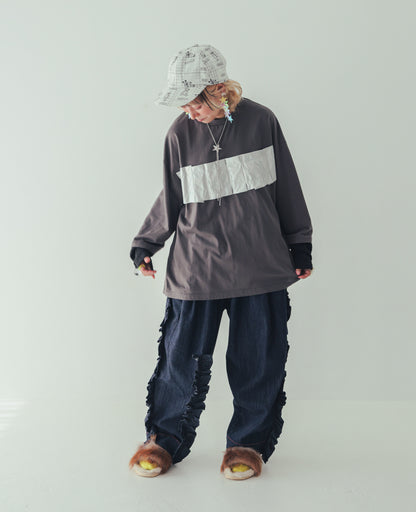 メタリックフォールド tee[362-1411-2]