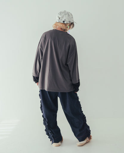 メタリックフォールド tee[362-1411-2]