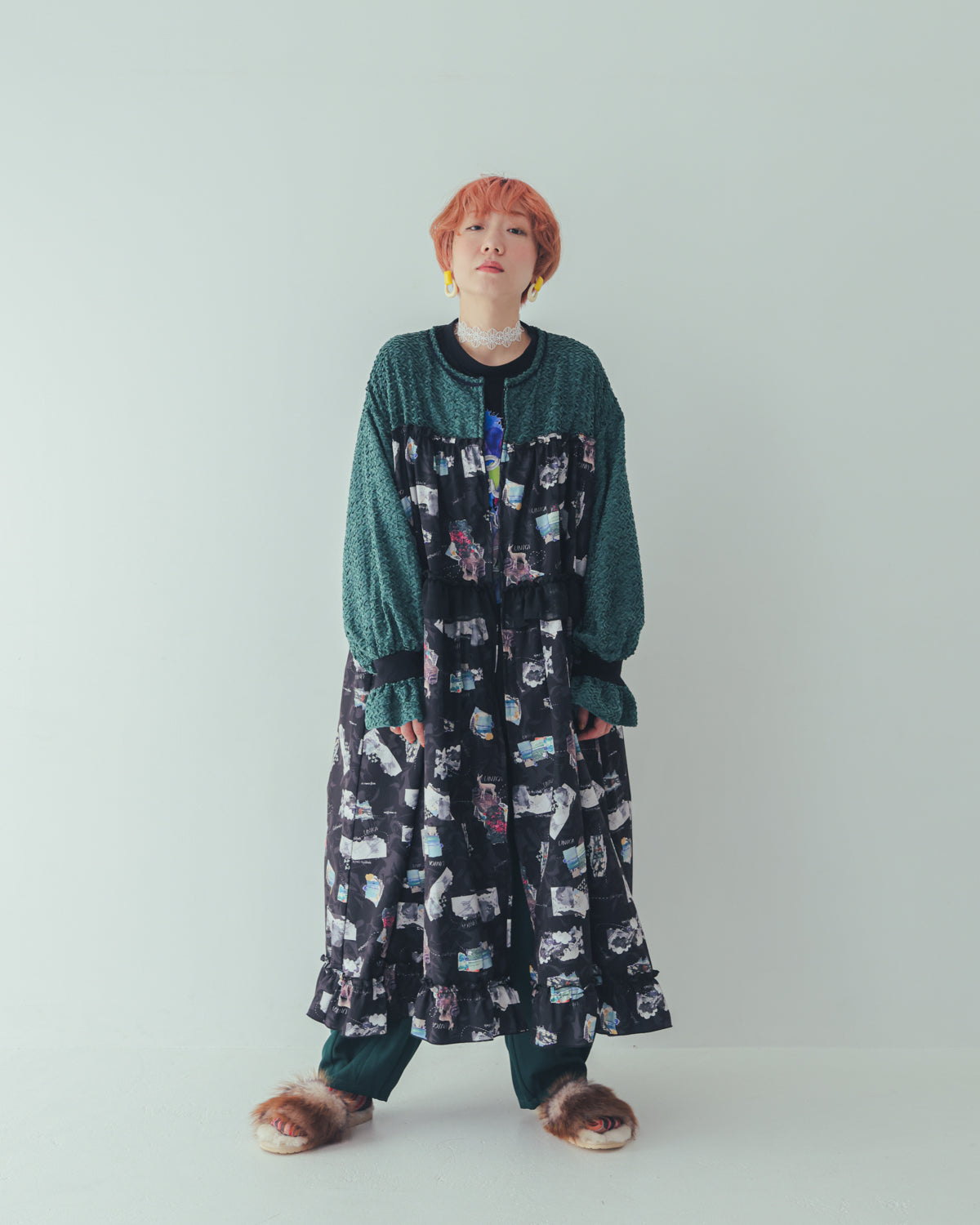 コラージュジャーニーzipワンピース[362-0102-2]