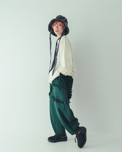 ダブルフリルサルエルパンツ[362-0903-2]
