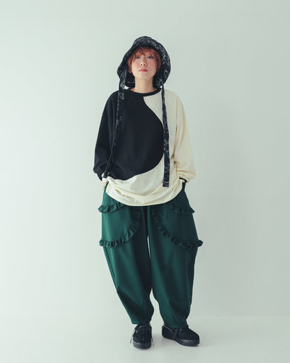 ダブルフリルサルエルパンツ[362-0903-2]