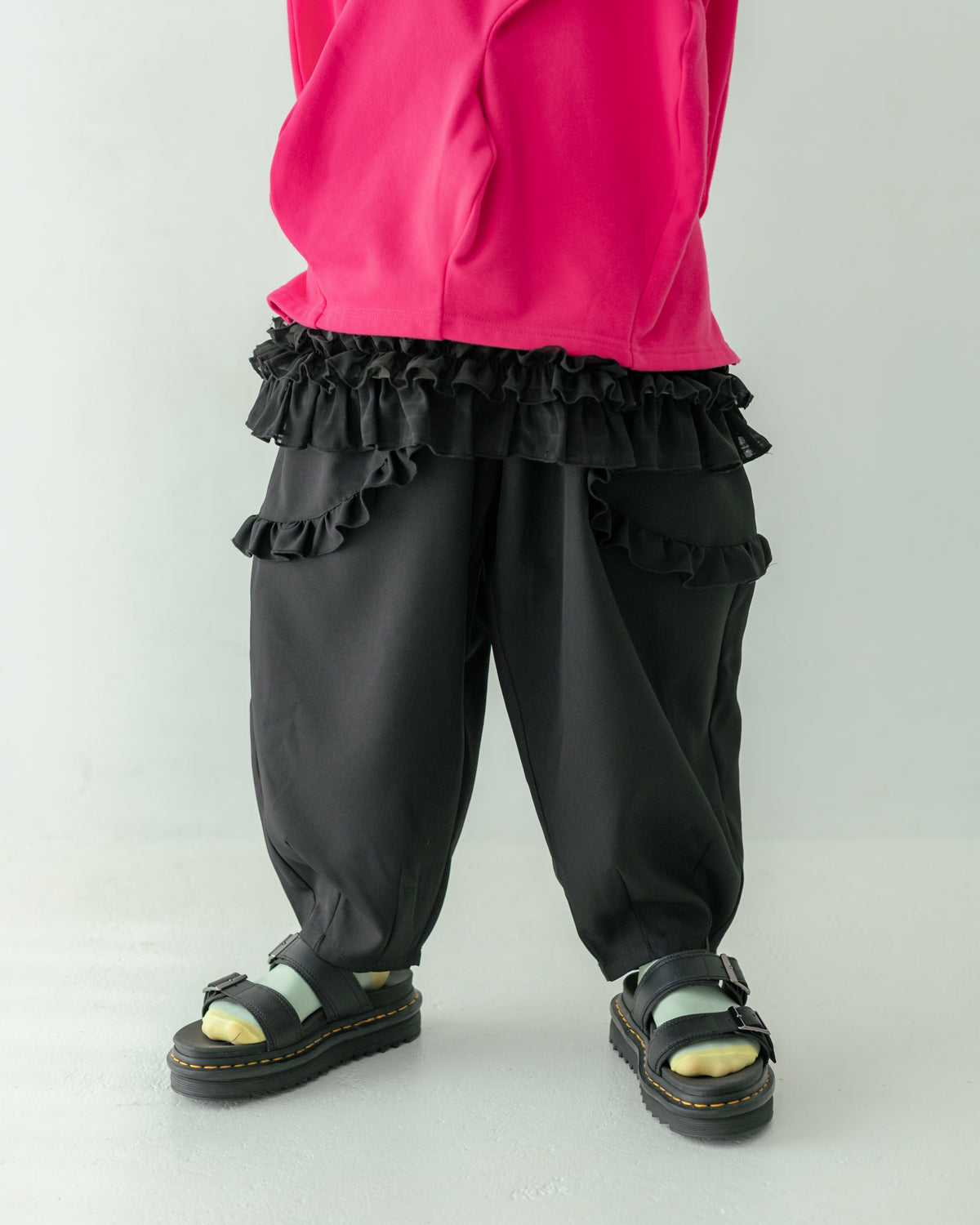 ダブルフリルサルエルパンツ[362-0903-1]
