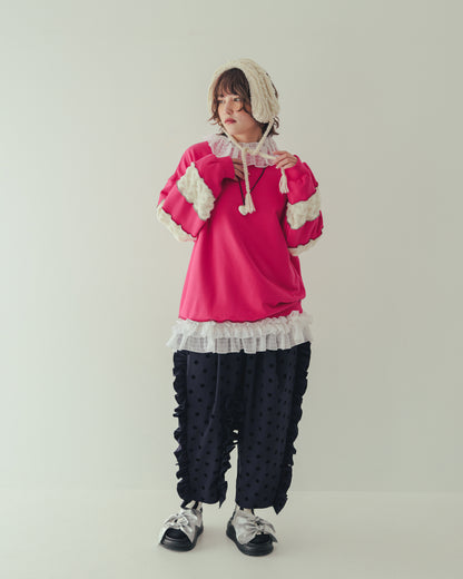フロッキードットフリルパンツ[362-0908-2]