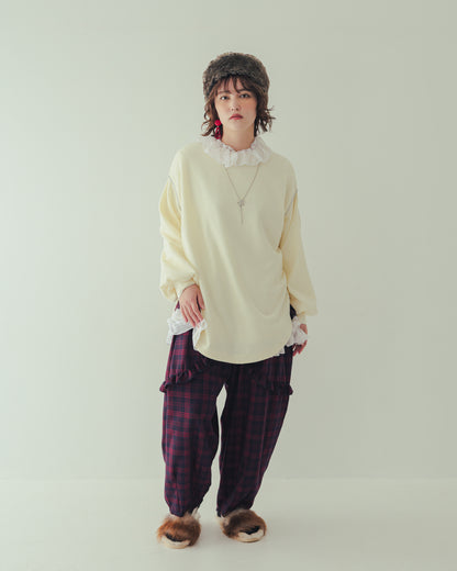 チェックサルエルパンツ[362-0902-2]