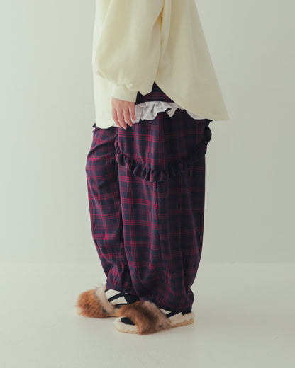 チェックサルエルパンツ[362-0902-2]