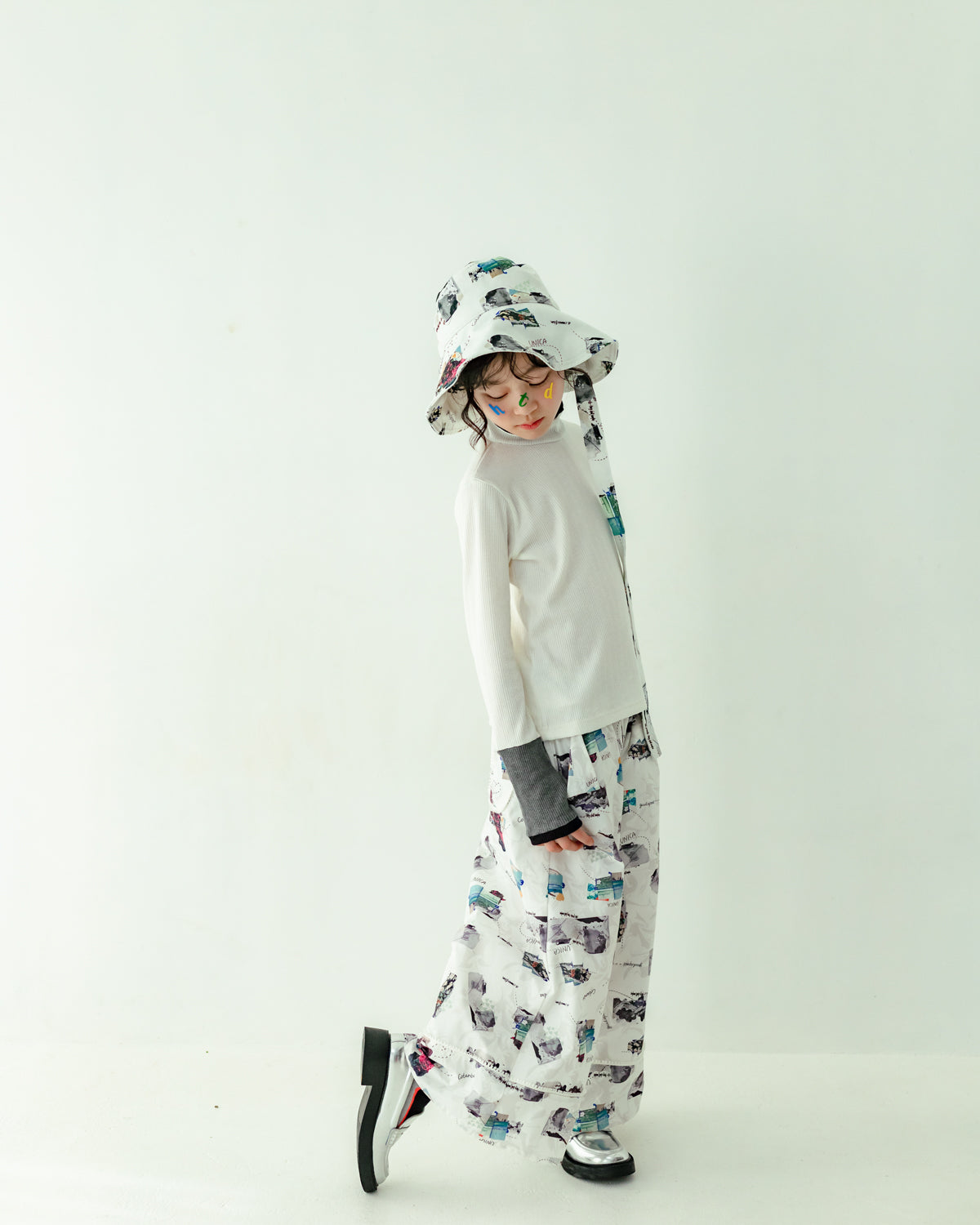 モノトーンフィンガーハイネックtee[362-1407-1]