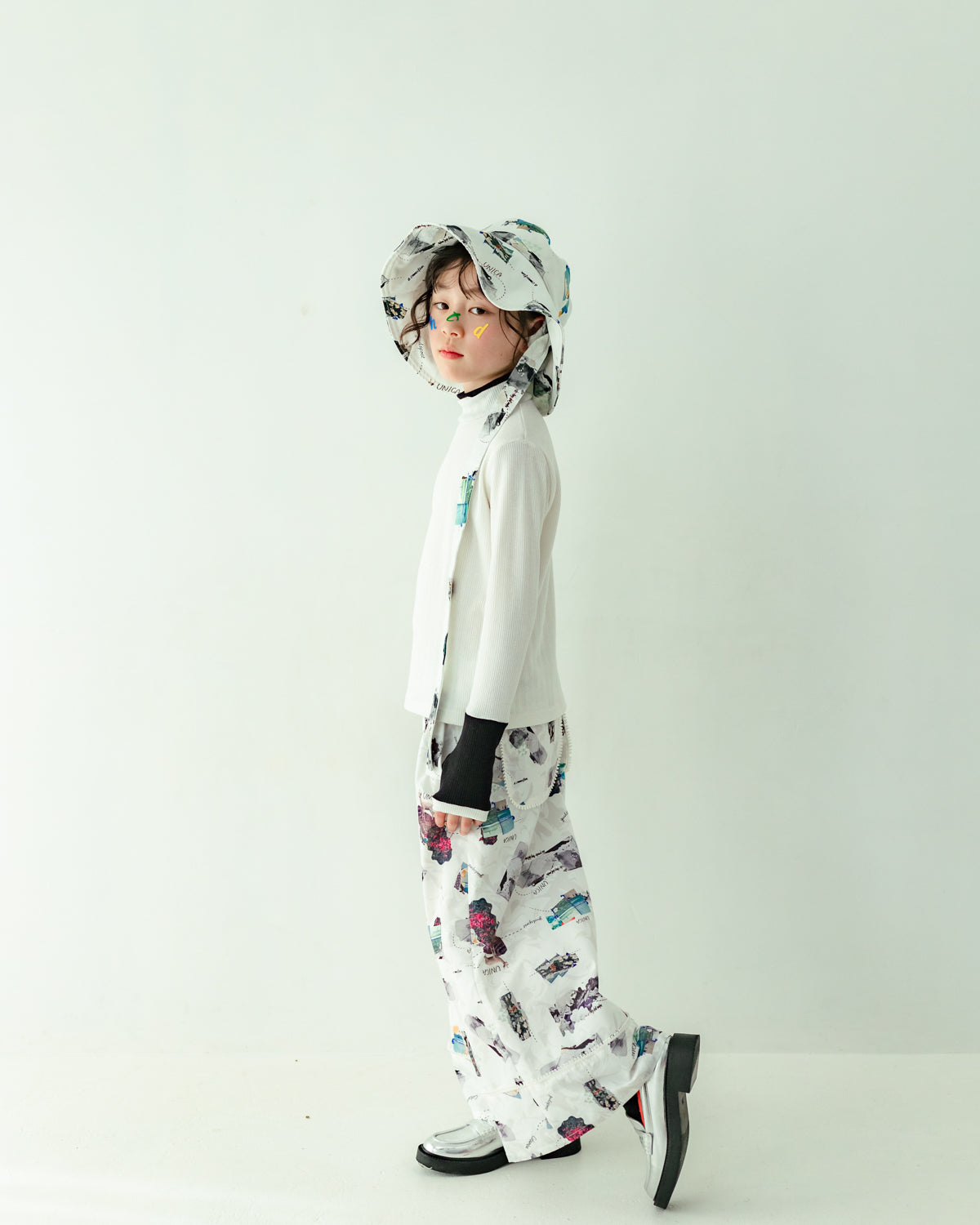 モノトーンフィンガーハイネックtee[362-1407-1]