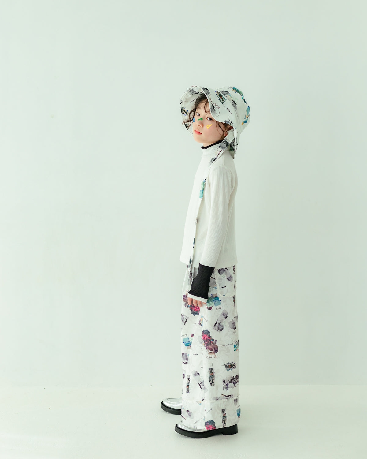 モノトーンフィンガーハイネックtee[362-1407-1]